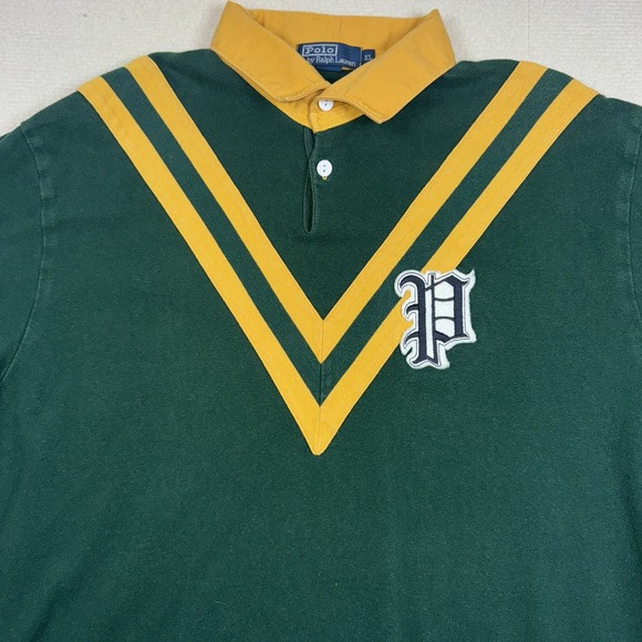 Vintage Polo Ralph Lauren Rugby Pullover Mens XL Crest Collar Long Sleeve Logo - Picture 4 of 9